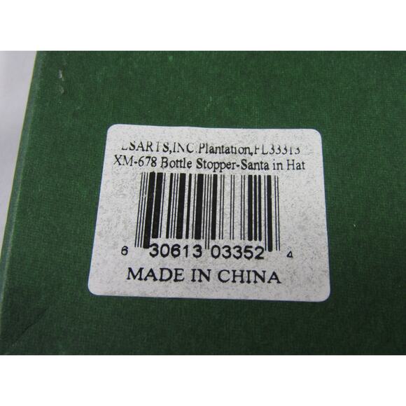 LSARTS Plantation Bottle Stopper Santa in Hat Wine Cork Holiday Festive Drink - Picture 8 of 8